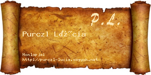 Purczl Lúcia névjegykártya